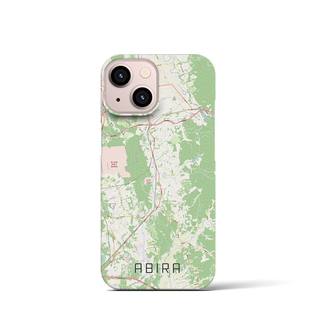 【安平(北海道)】地図柄iPhoneケース(バックカバータイプ)