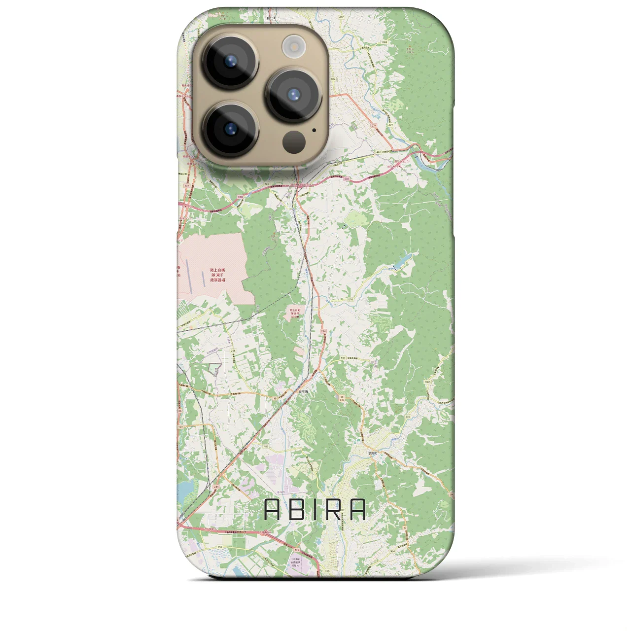 【安平(北海道)】地図柄iPhoneケース(バックカバータイプ)