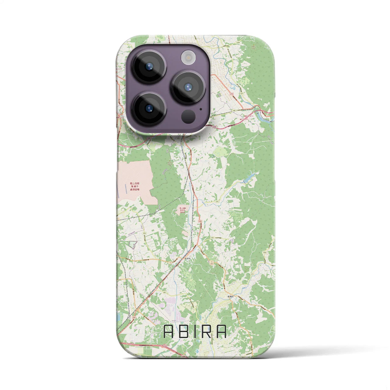 【安平(北海道)】地図柄iPhoneケース(バックカバータイプ)