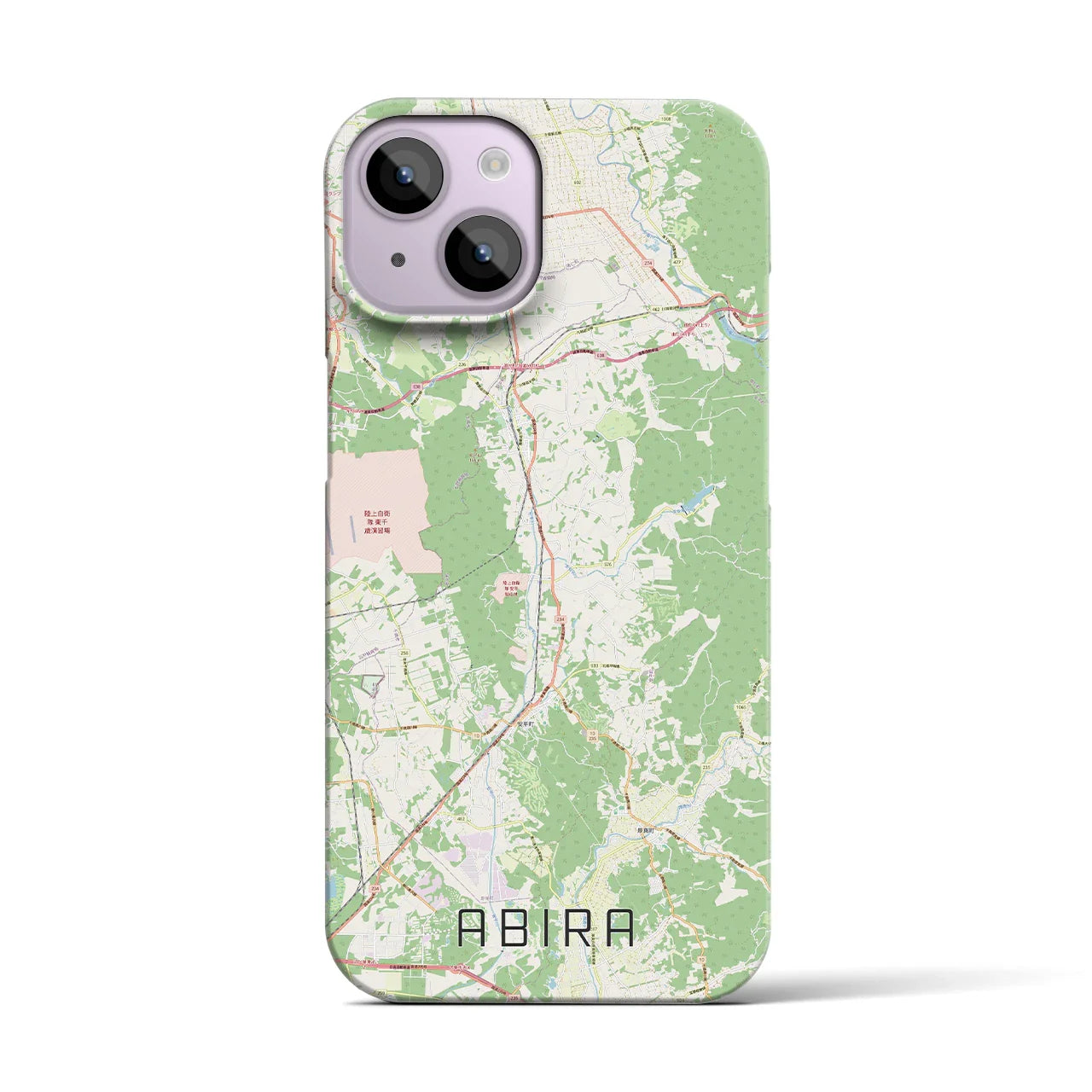 【安平(北海道)】地図柄iPhoneケース(バックカバータイプ)