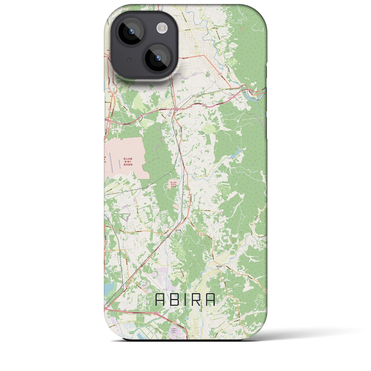 【安平(北海道)】地図柄iPhoneケース(バックカバータイプ)