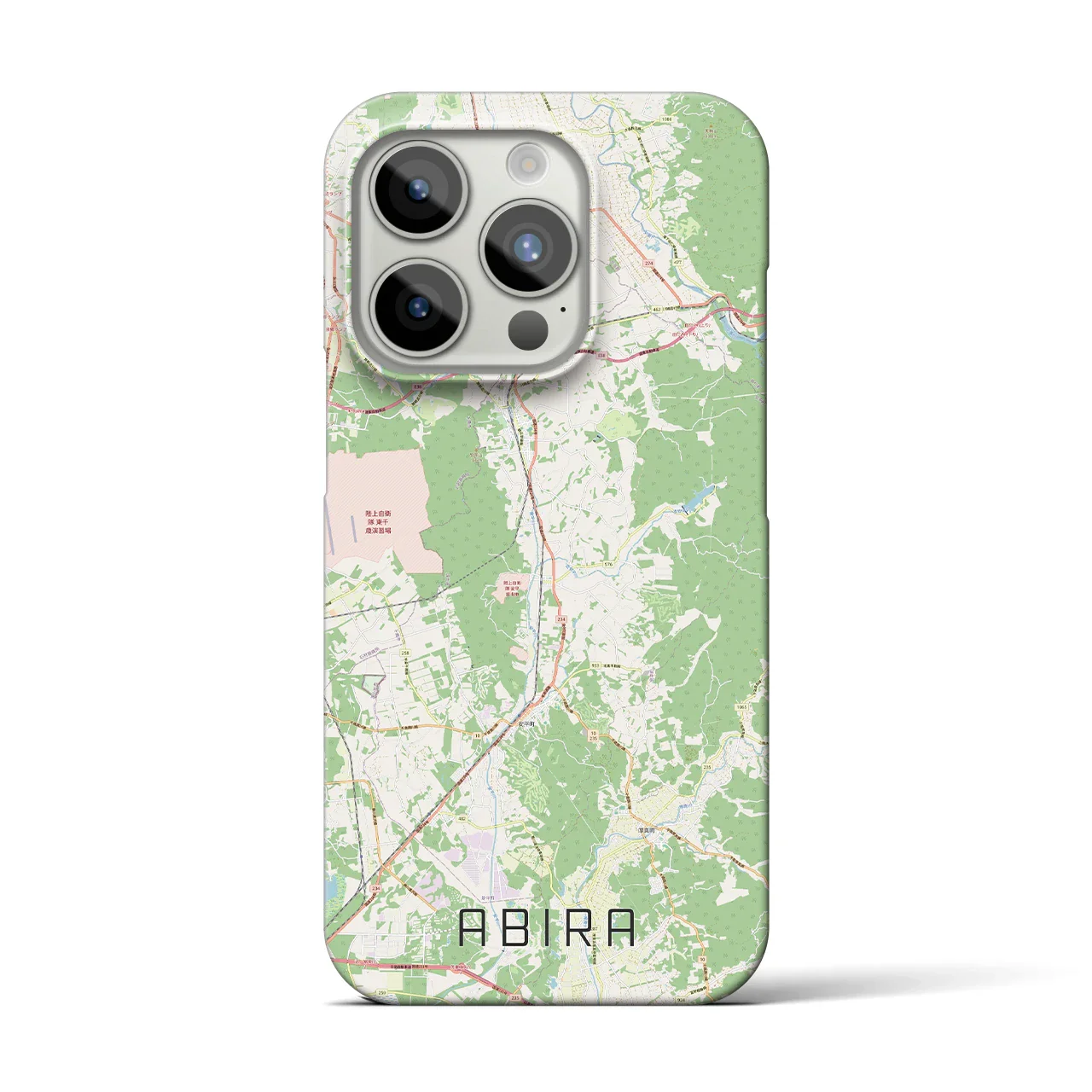 【安平(北海道)】地図柄iPhoneケース(バックカバータイプ)