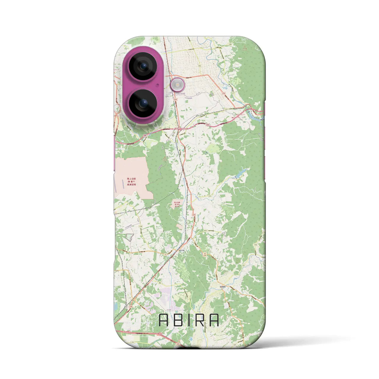 【安平(北海道)】地図柄iPhoneケース(バックカバータイプ)
