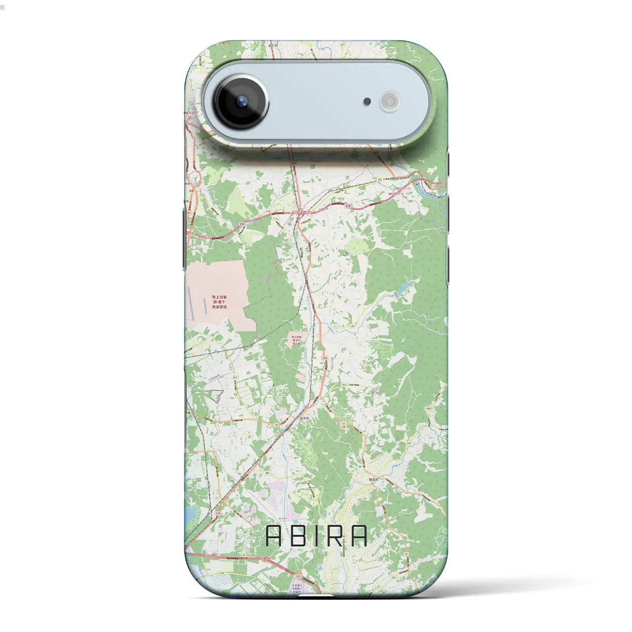 【安平(北海道)】地図柄iPhoneケース(バックカバータイプ)ブラック・iPhone 17 Pro Max 用