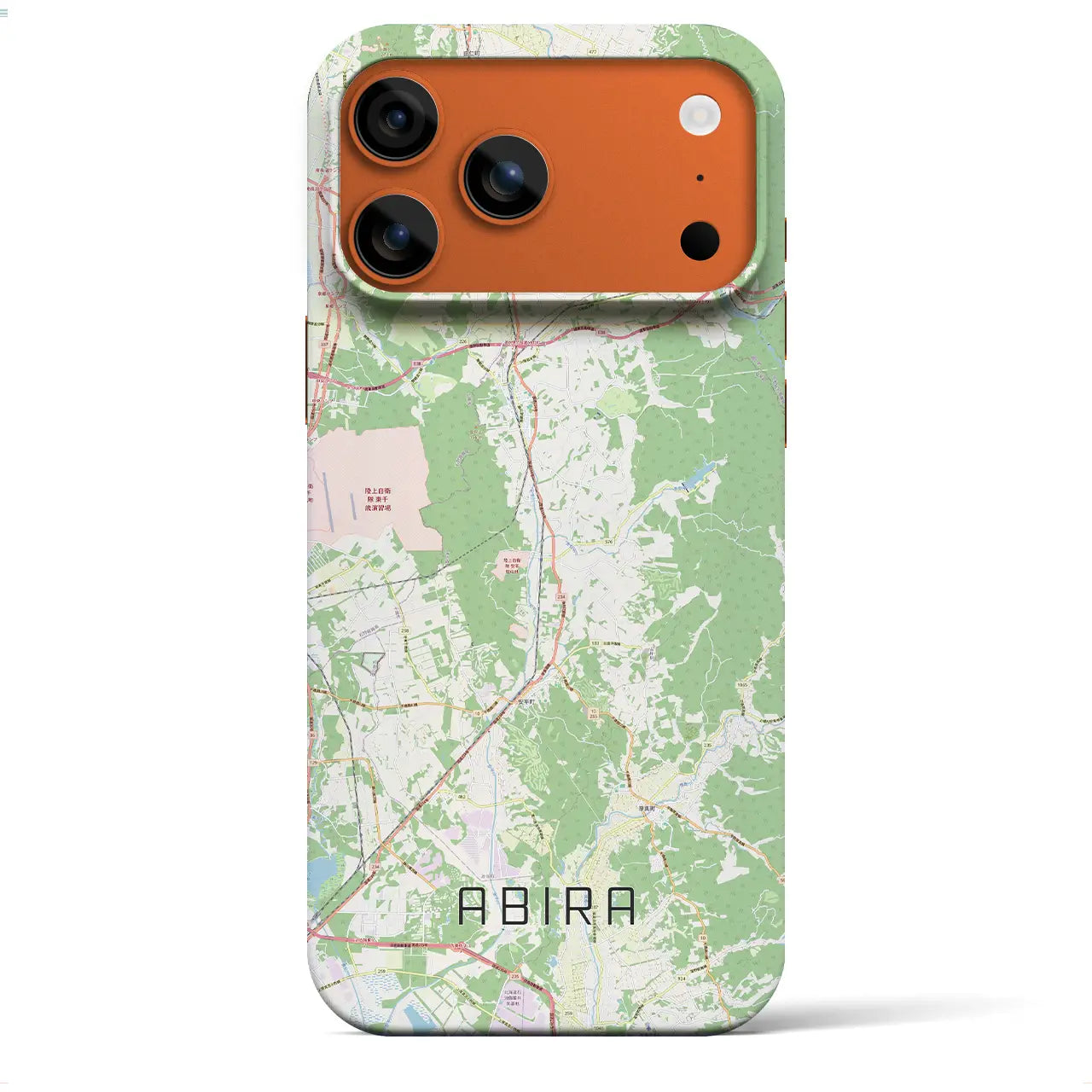 【安平(北海道)】地図柄iPhoneケース(バックカバータイプ)ナチュラル・iPhone 17 Pro Max 用
