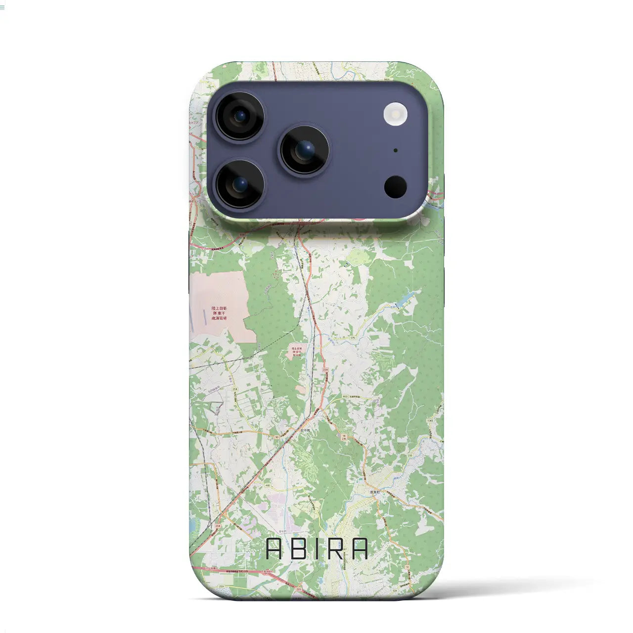 【安平(北海道)】地図柄iPhoneケース(バックカバータイプ)