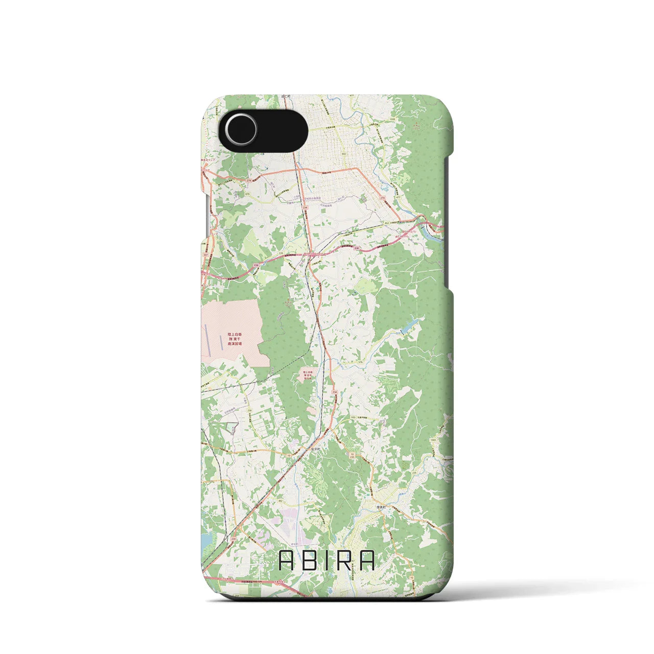 【安平(北海道)】地図柄iPhoneケース(バックカバータイプ)