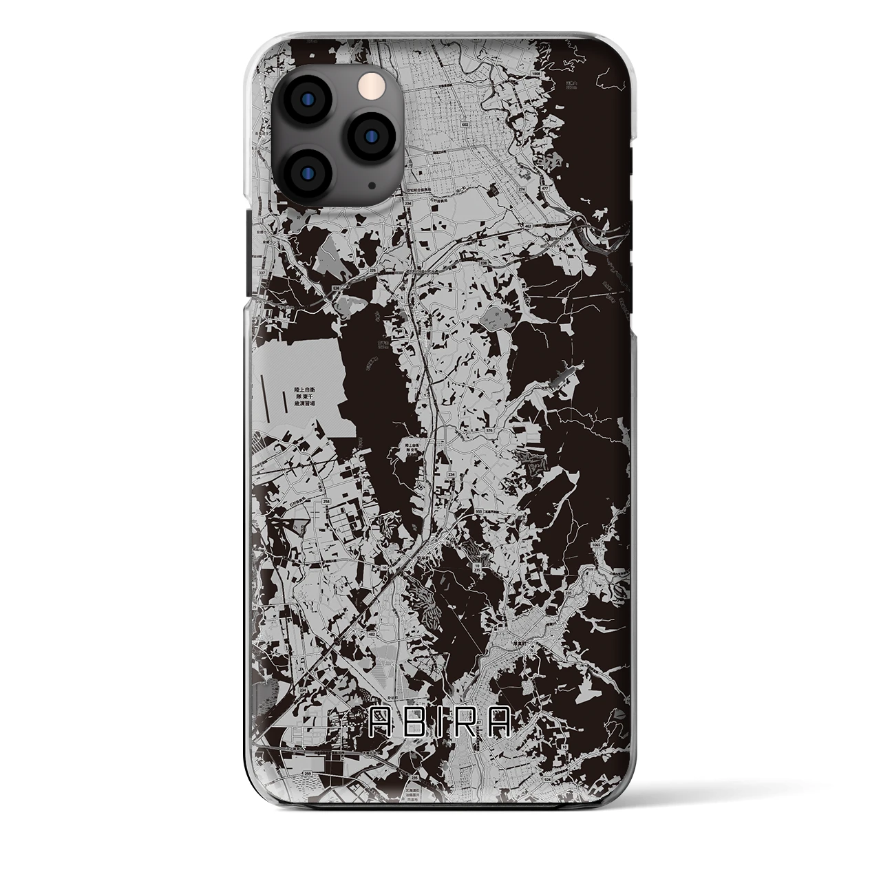 【安平(北海道)】地図柄iPhoneケース(クリアタイプ)