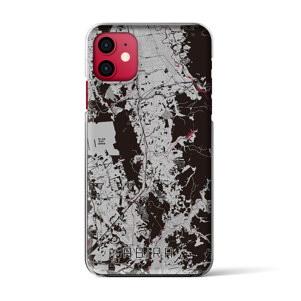 【安平(北海道)】地図柄iPhoneケース(クリアタイプ)