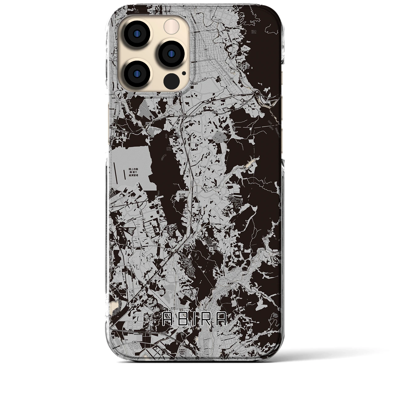 【安平(北海道)】地図柄iPhoneケース(クリアタイプ)