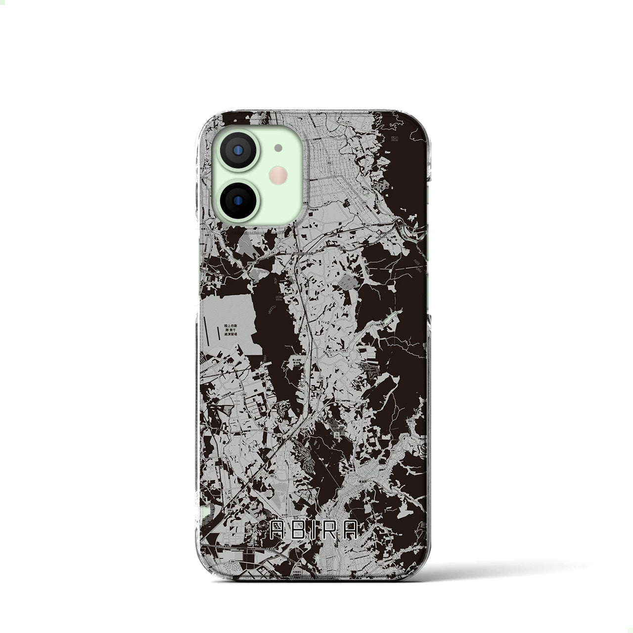 【安平(北海道)】地図柄iPhoneケース(クリアタイプ)