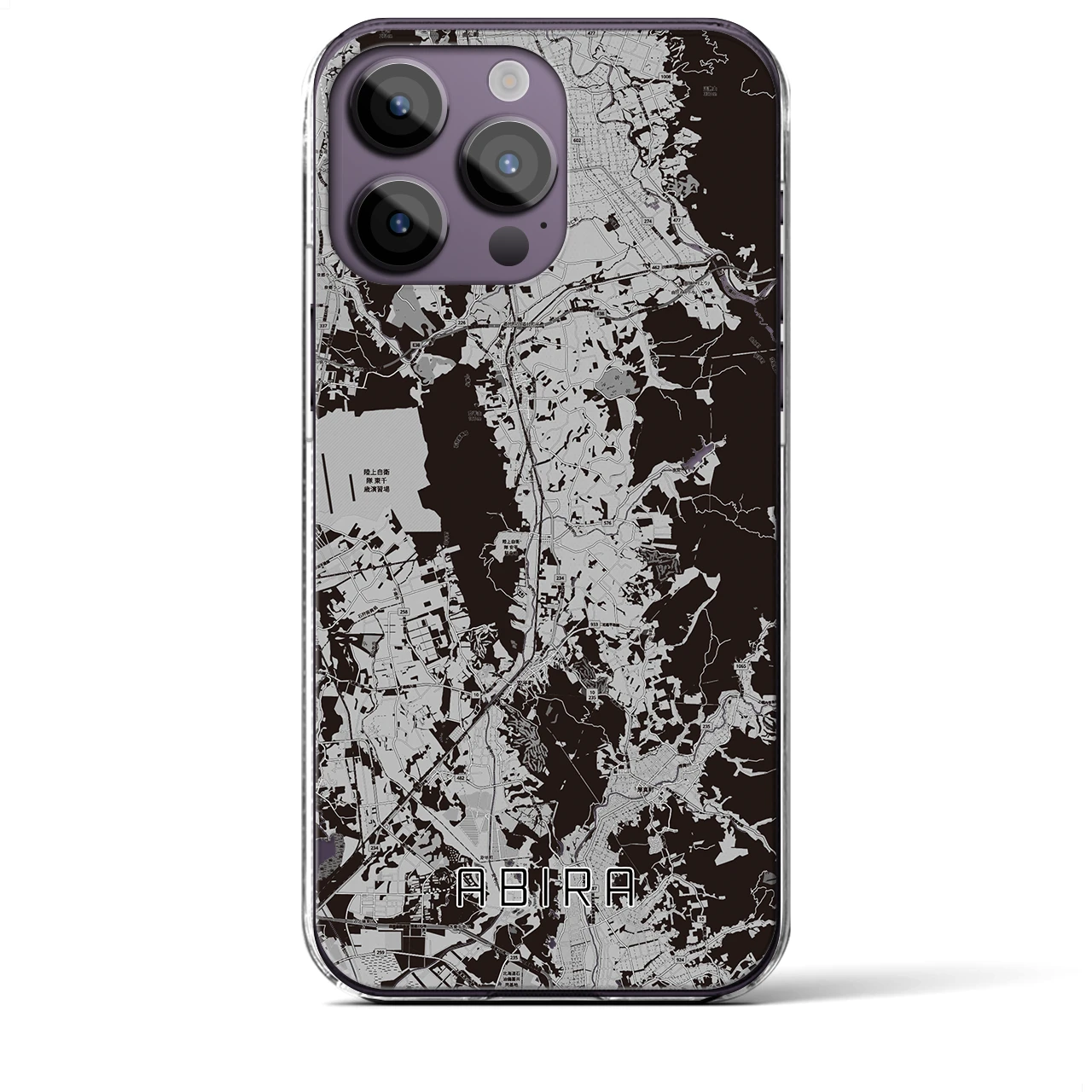 【安平(北海道)】地図柄iPhoneケース(クリアタイプ)