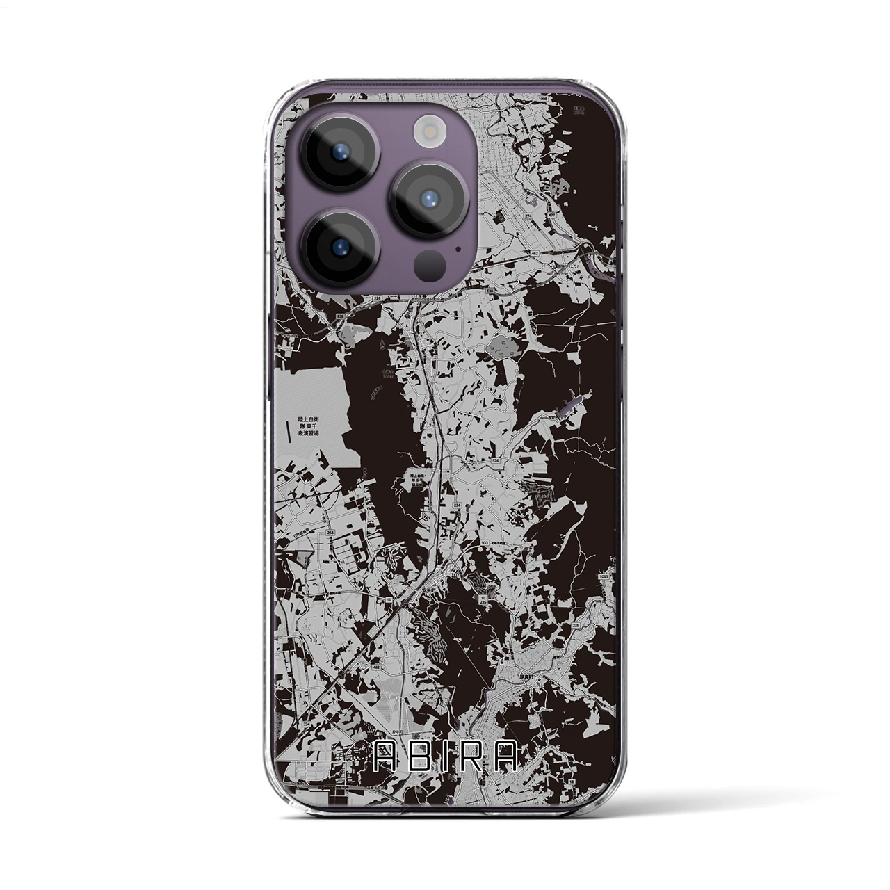 【安平(北海道)】地図柄iPhoneケース(クリアタイプ)