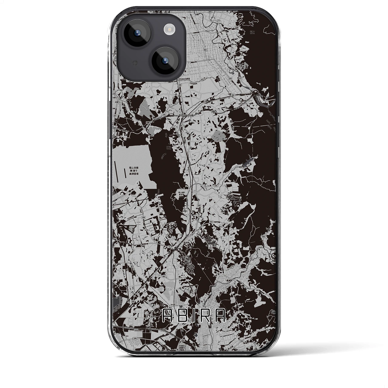 【安平(北海道)】地図柄iPhoneケース(クリアタイプ)