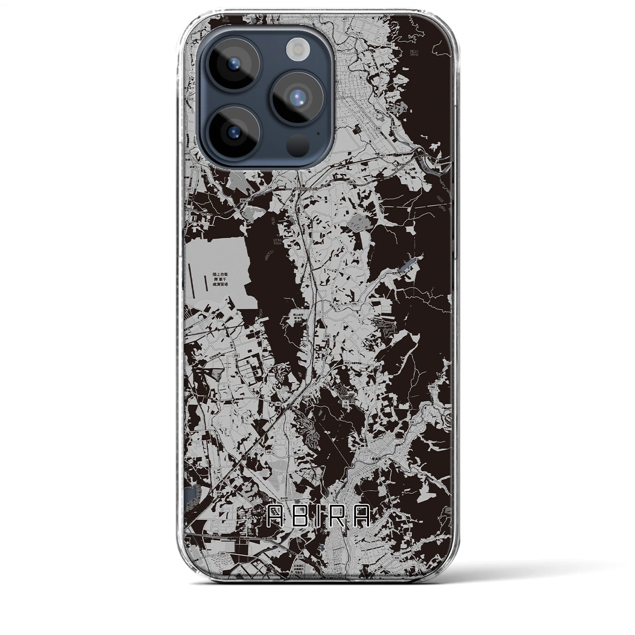 【安平(北海道)】地図柄iPhoneケース(クリアタイプ)