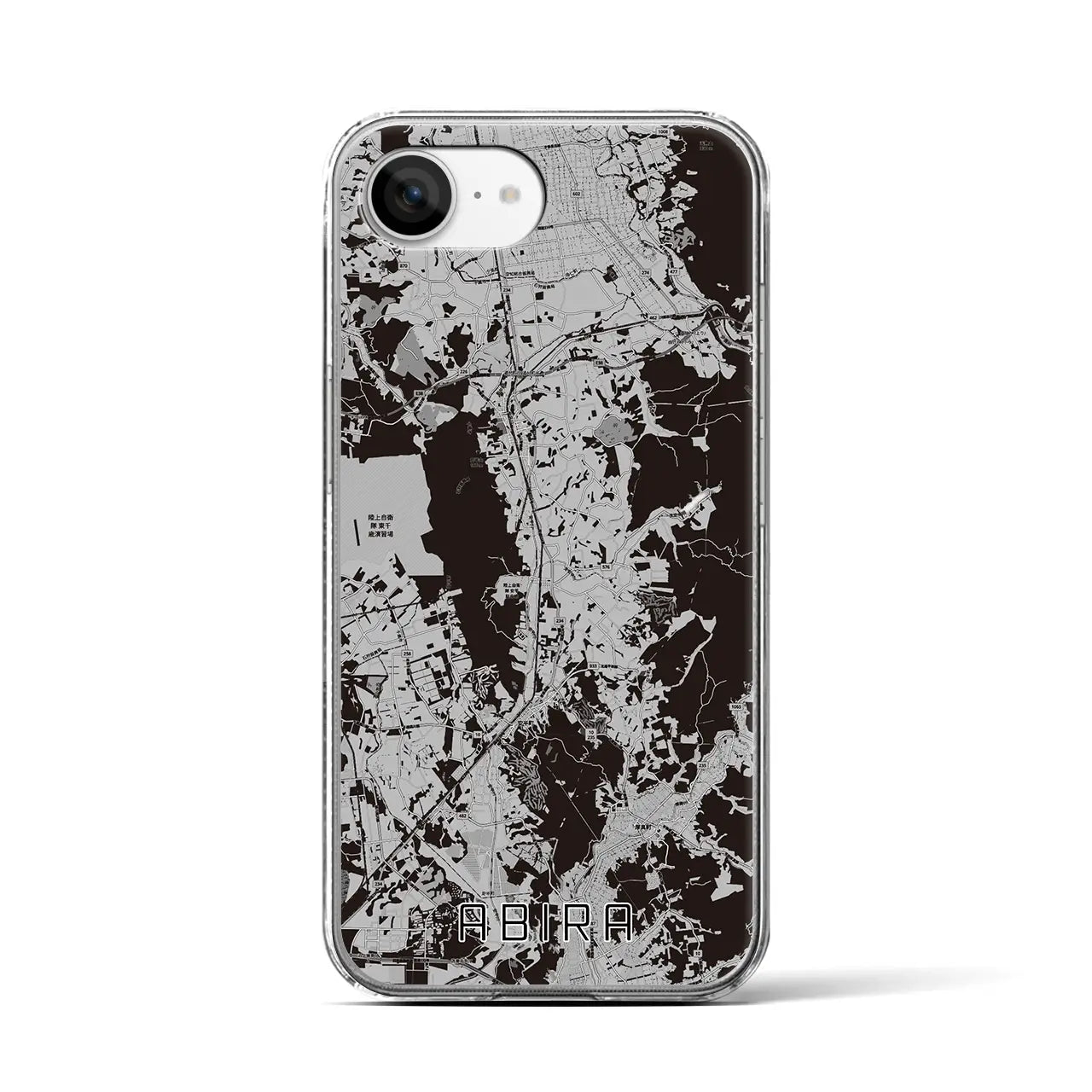 【安平(北海道)】地図柄iPhoneケース(クリアタイプ)