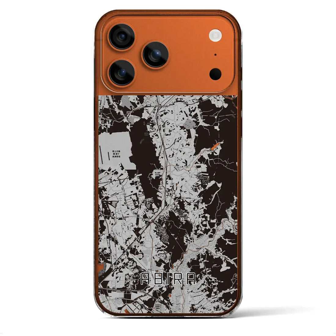 【安平(北海道)】地図柄iPhoneケース(クリアタイプ)