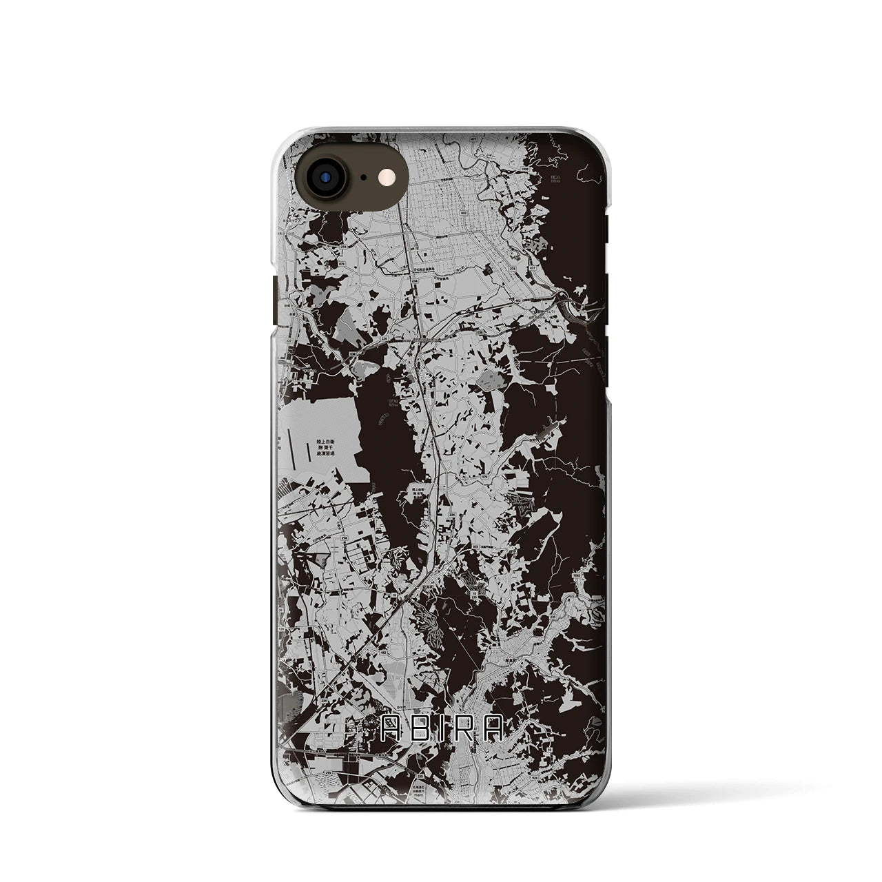 【安平(北海道)】地図柄iPhoneケース(クリアタイプ)