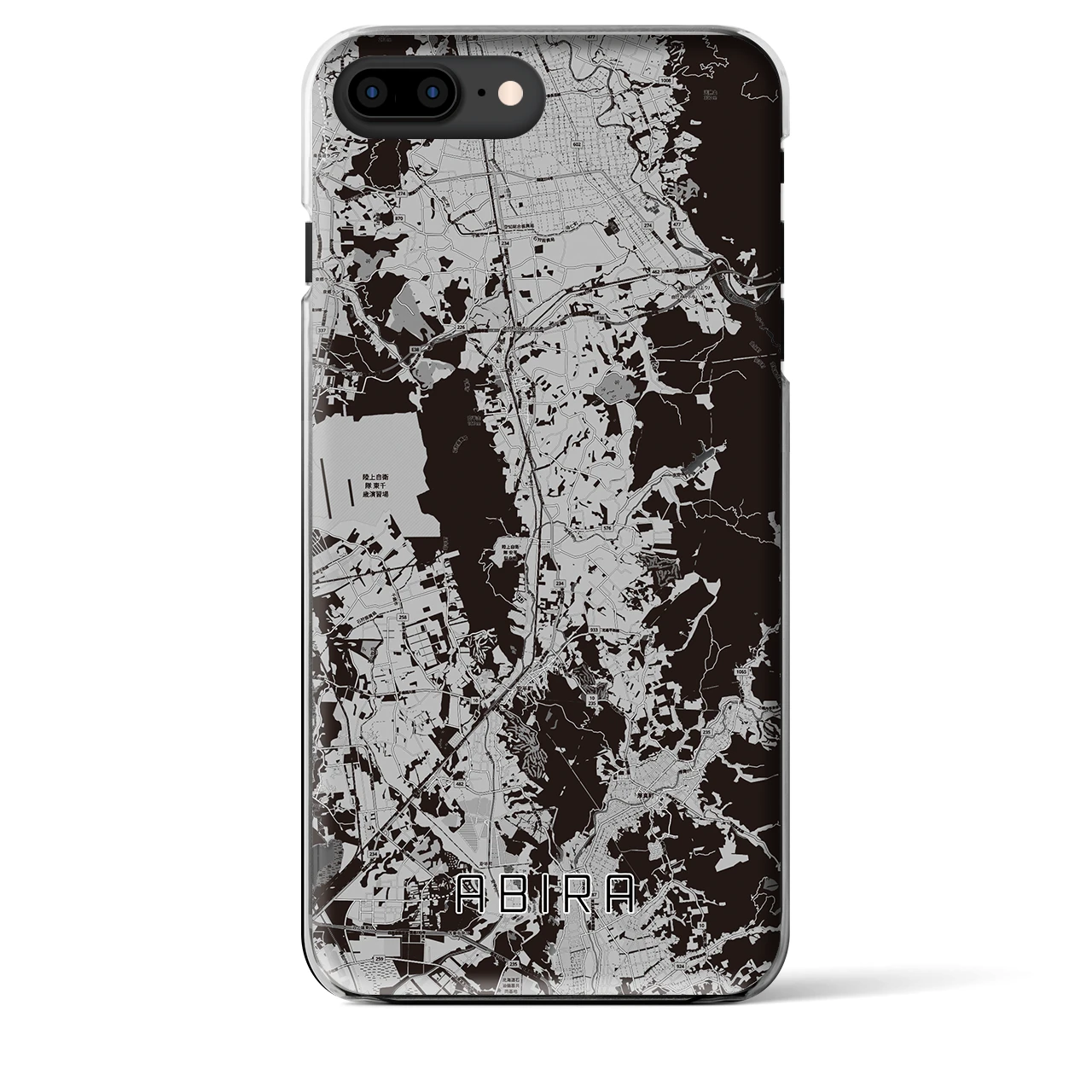 【安平(北海道)】地図柄iPhoneケース(クリアタイプ)