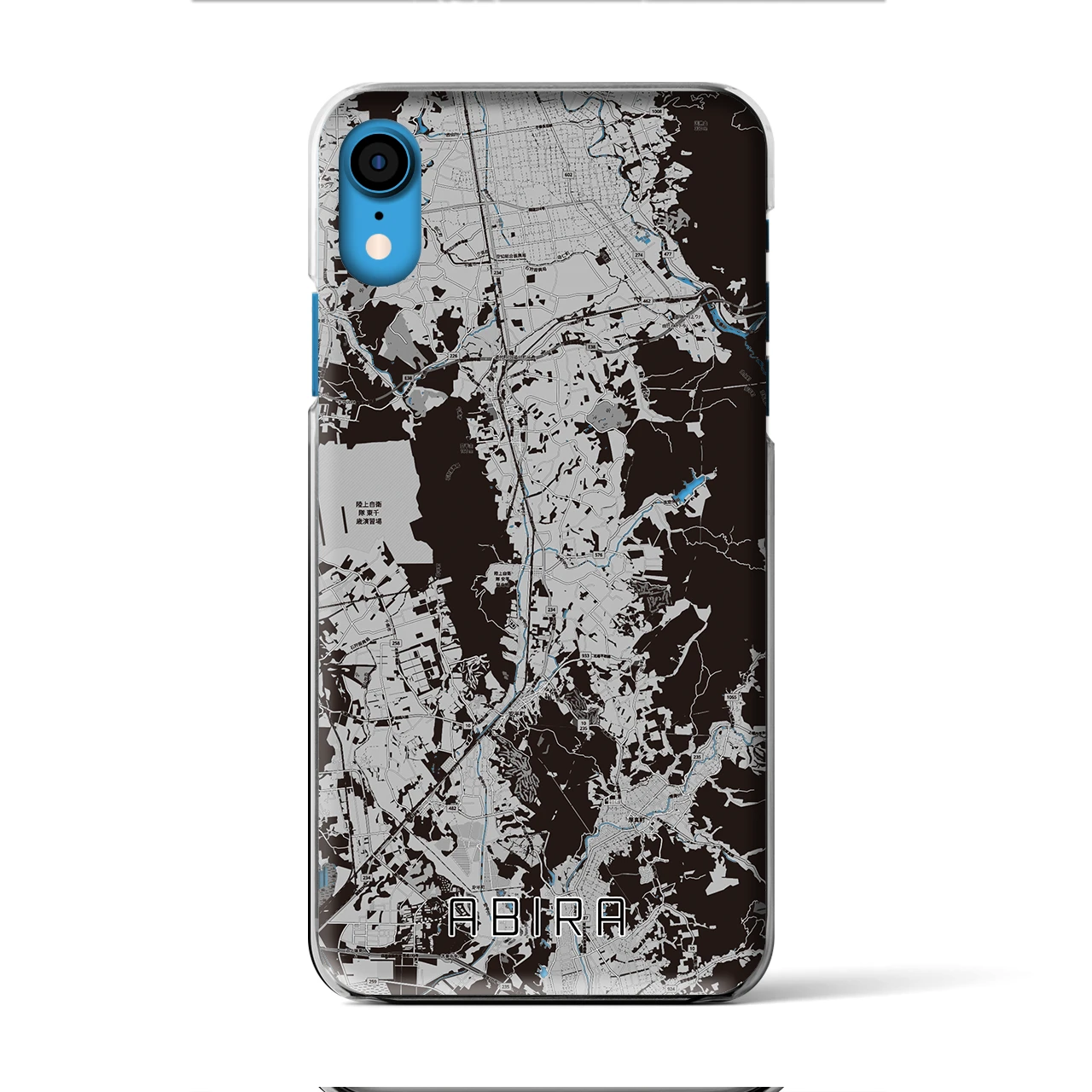 【安平(北海道)】地図柄iPhoneケース(クリアタイプ)