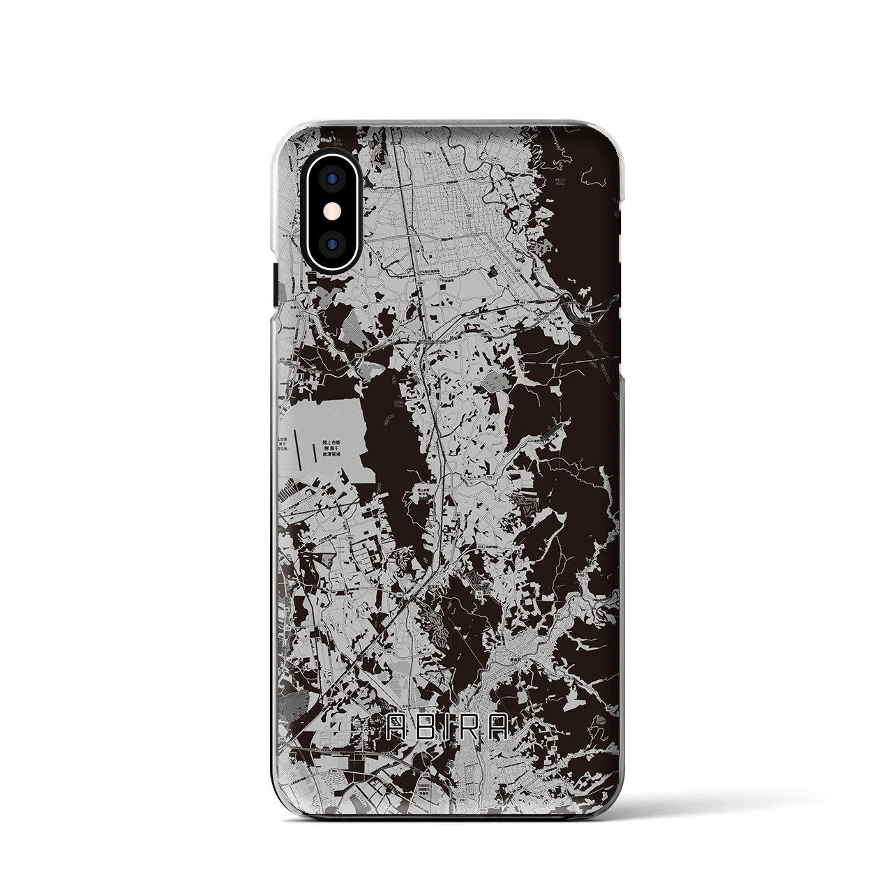 【安平(北海道)】地図柄iPhoneケース(クリアタイプ)