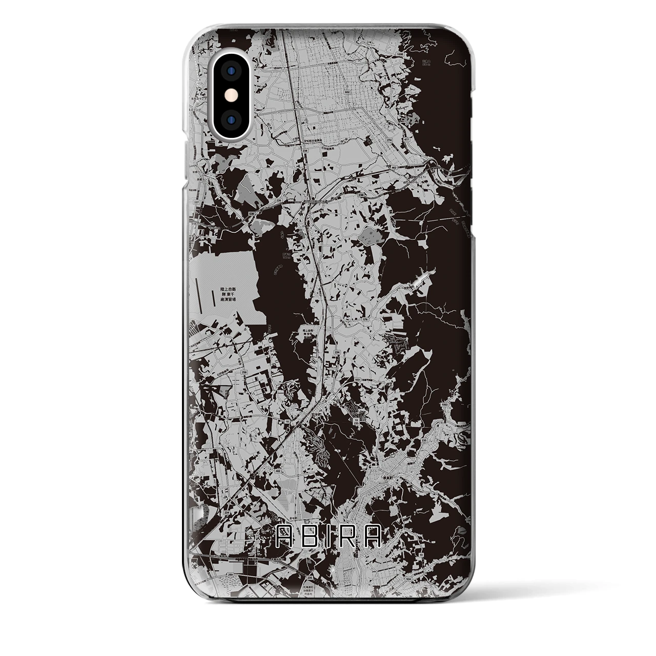 【安平(北海道)】地図柄iPhoneケース(クリアタイプ)