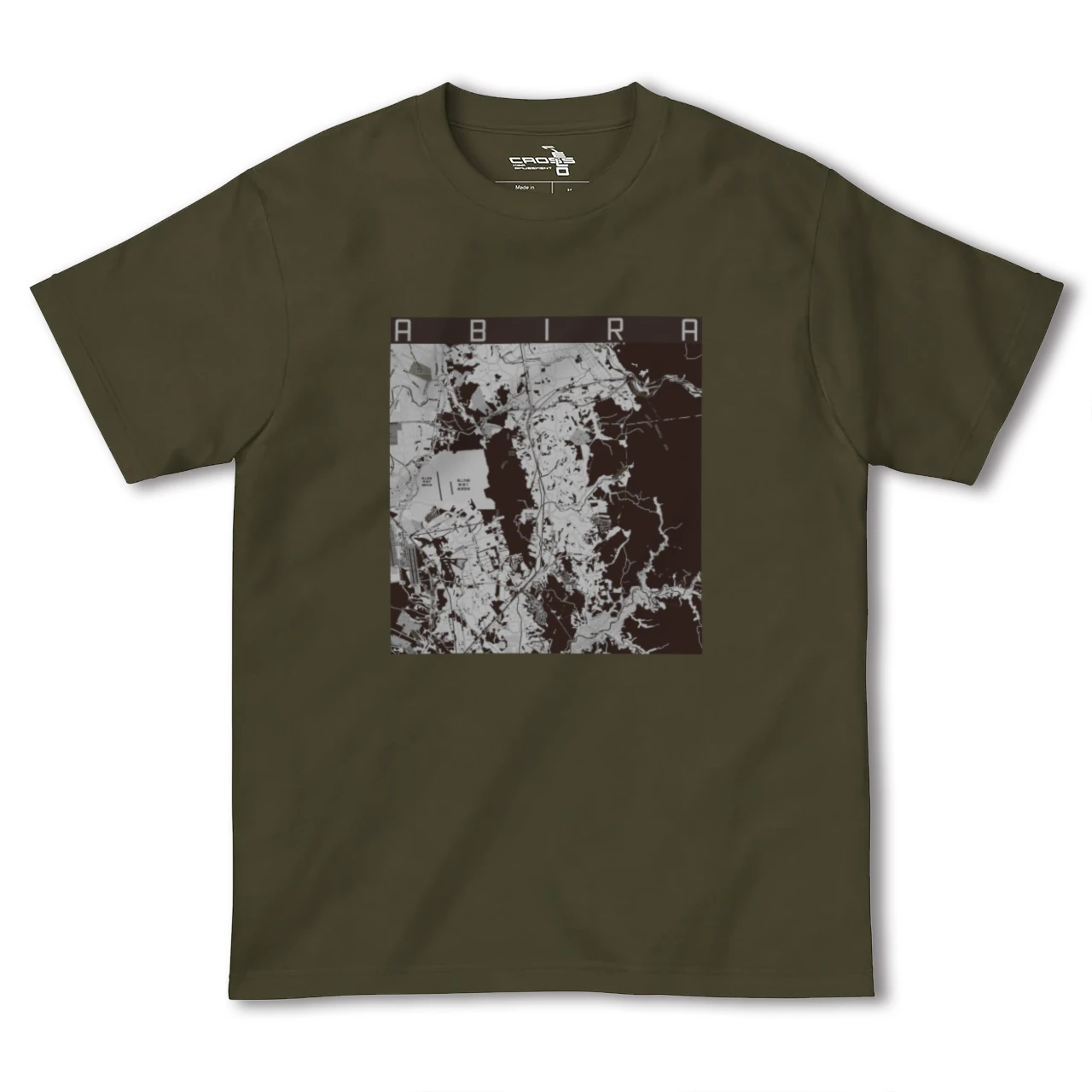 【安平(北海道)】地図柄ヘビーウェイトTシャツ