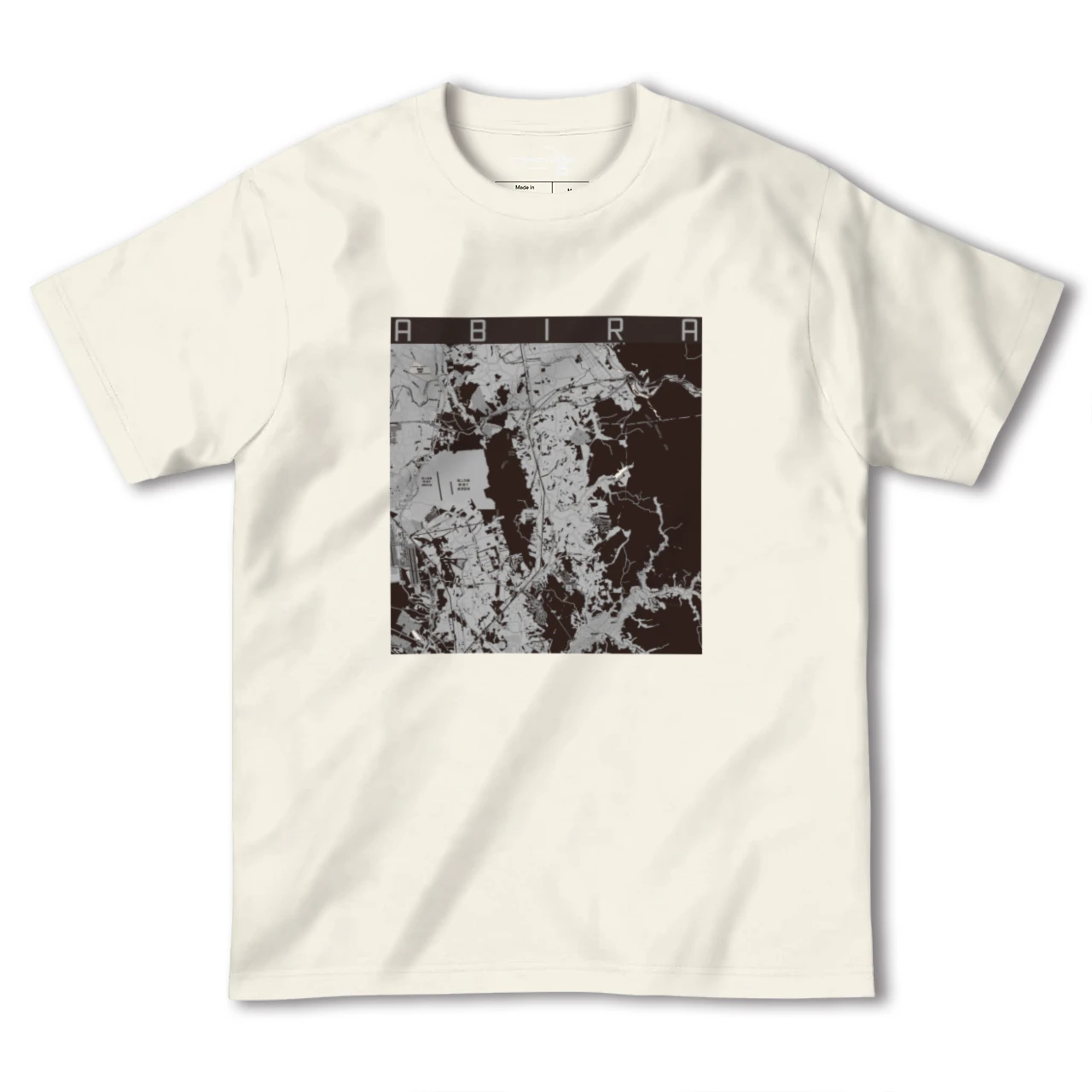 【安平(北海道)】地図柄ヘビーウェイトTシャツ