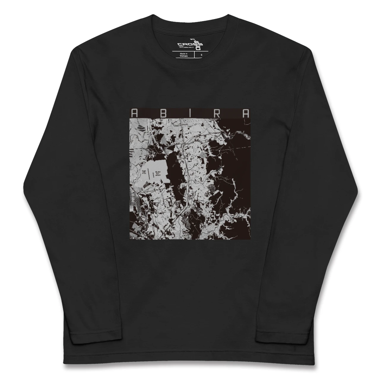 【安平(北海道)】地図柄ロングスリーブTシャツ