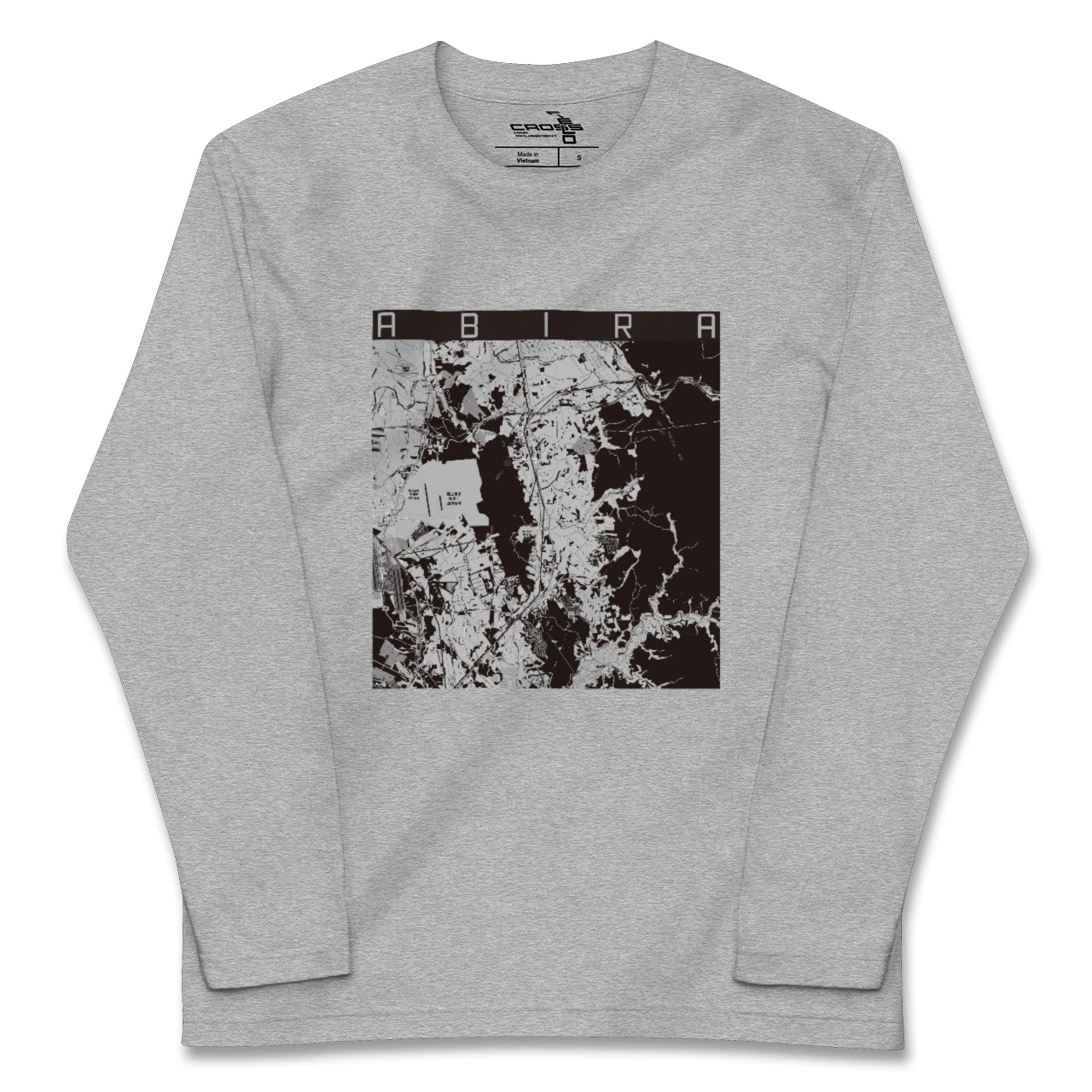 【安平(北海道)】地図柄ロングスリーブTシャツ