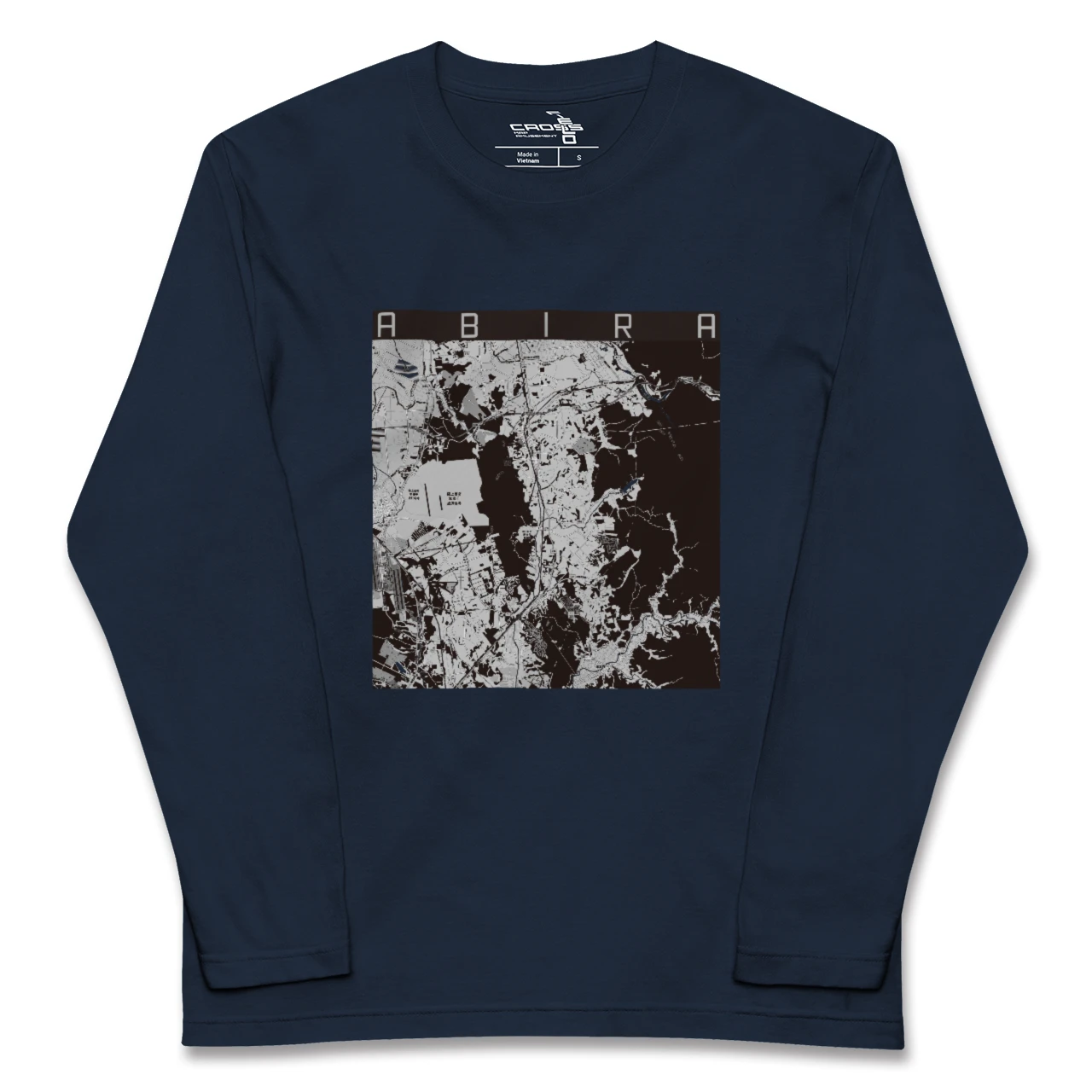 【安平(北海道)】地図柄ロングスリーブTシャツ
