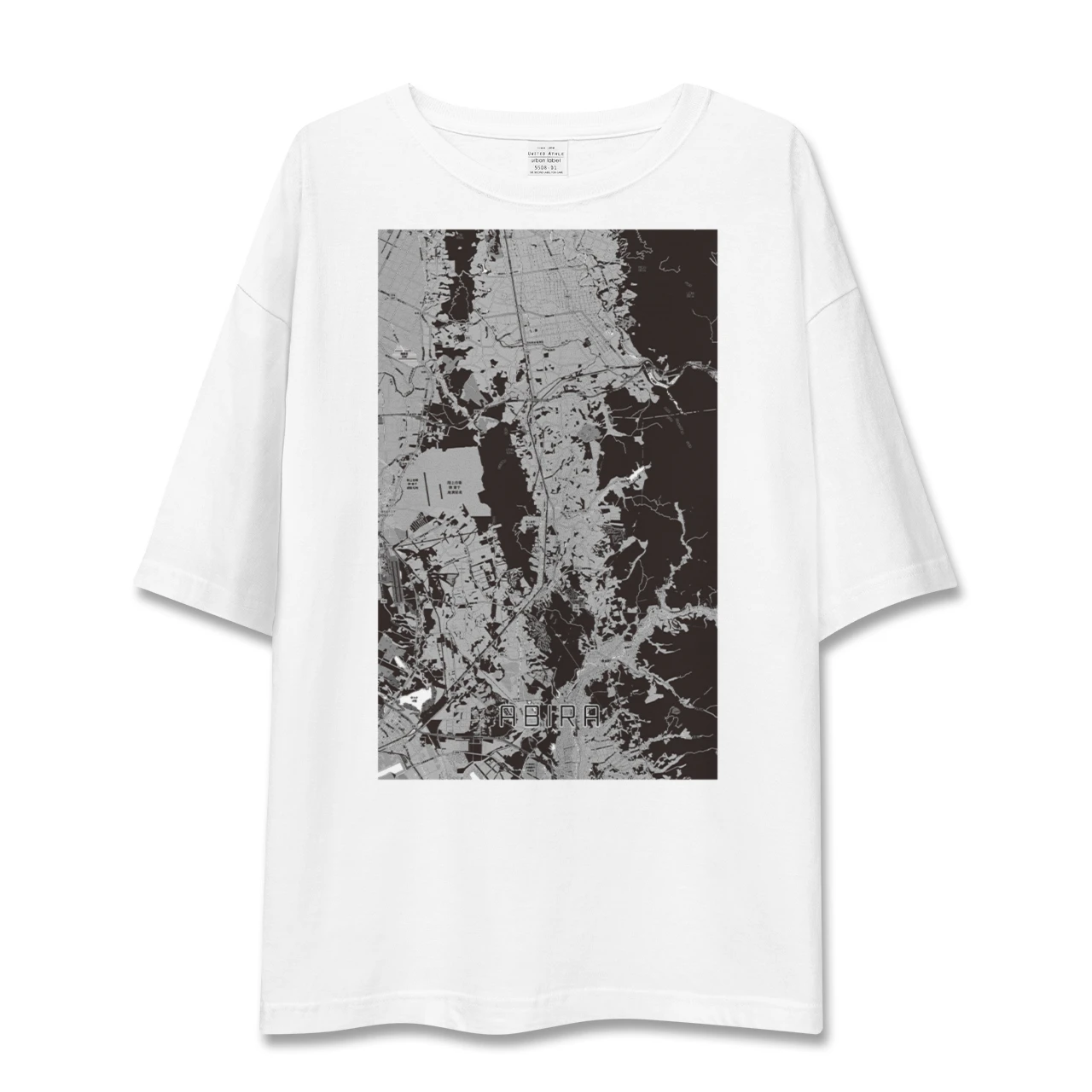 【安平(北海道)】地図柄ビッグシルエットTシャツ