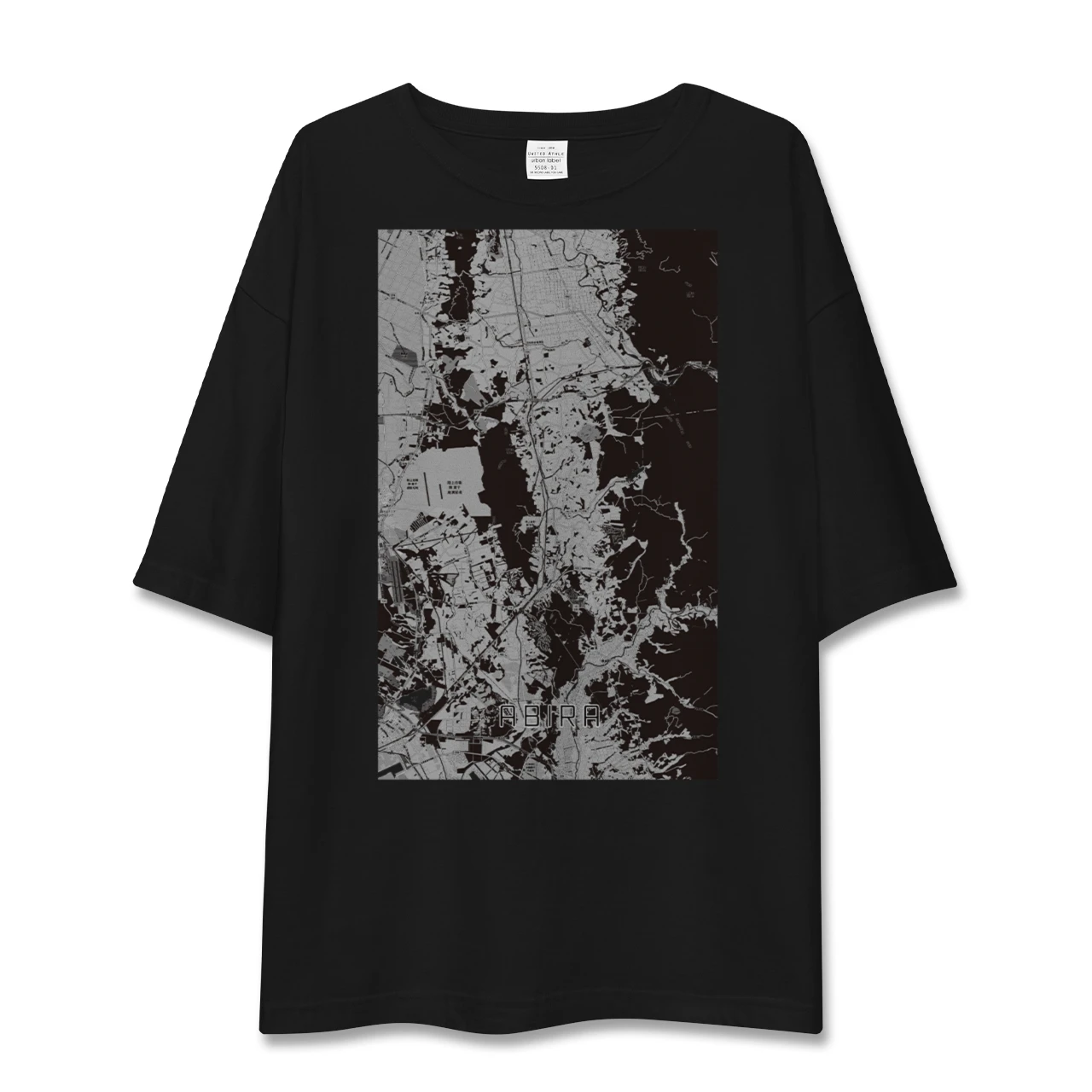 【安平(北海道)】地図柄ビッグシルエットTシャツ