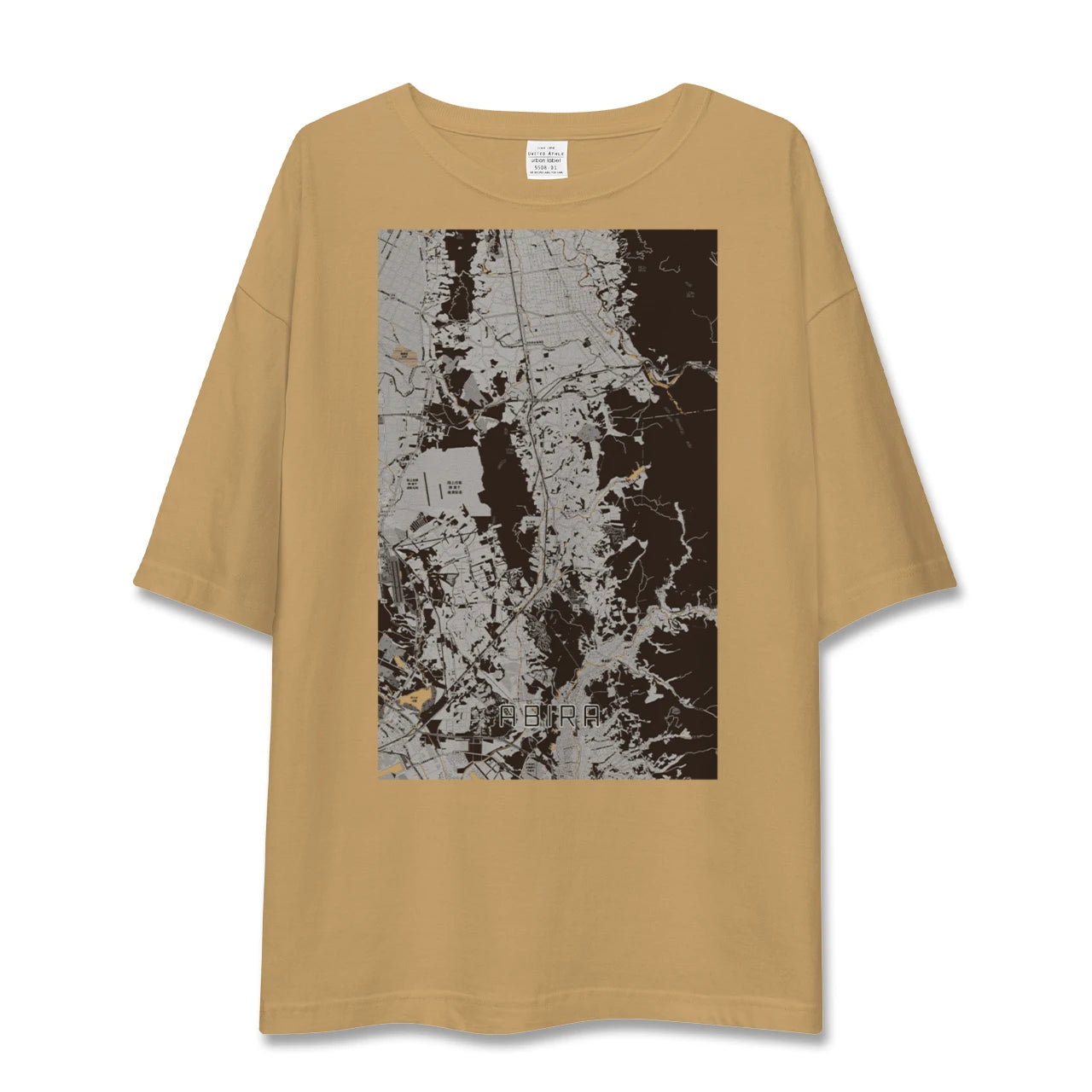 【安平(北海道)】地図柄ビッグシルエットTシャツ