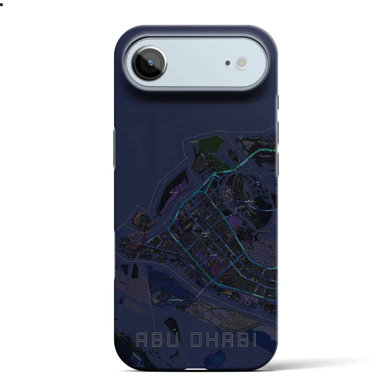 【アブダビ(アラブ首長国連邦)】地図柄iPhoneケース(バックカバータイプ)