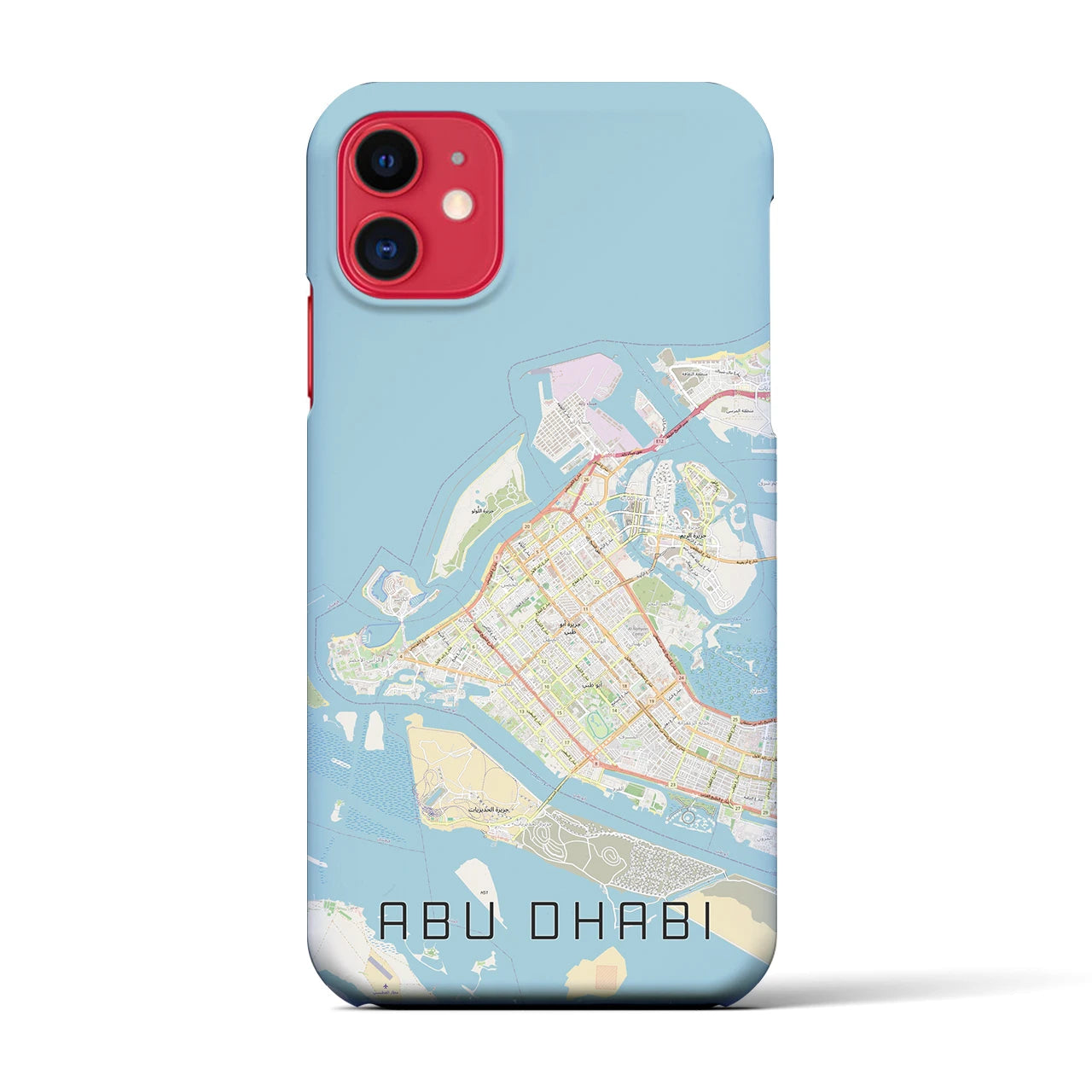 【アブダビ(アラブ首長国連邦)】地図柄iPhoneケース(バックカバータイプ)