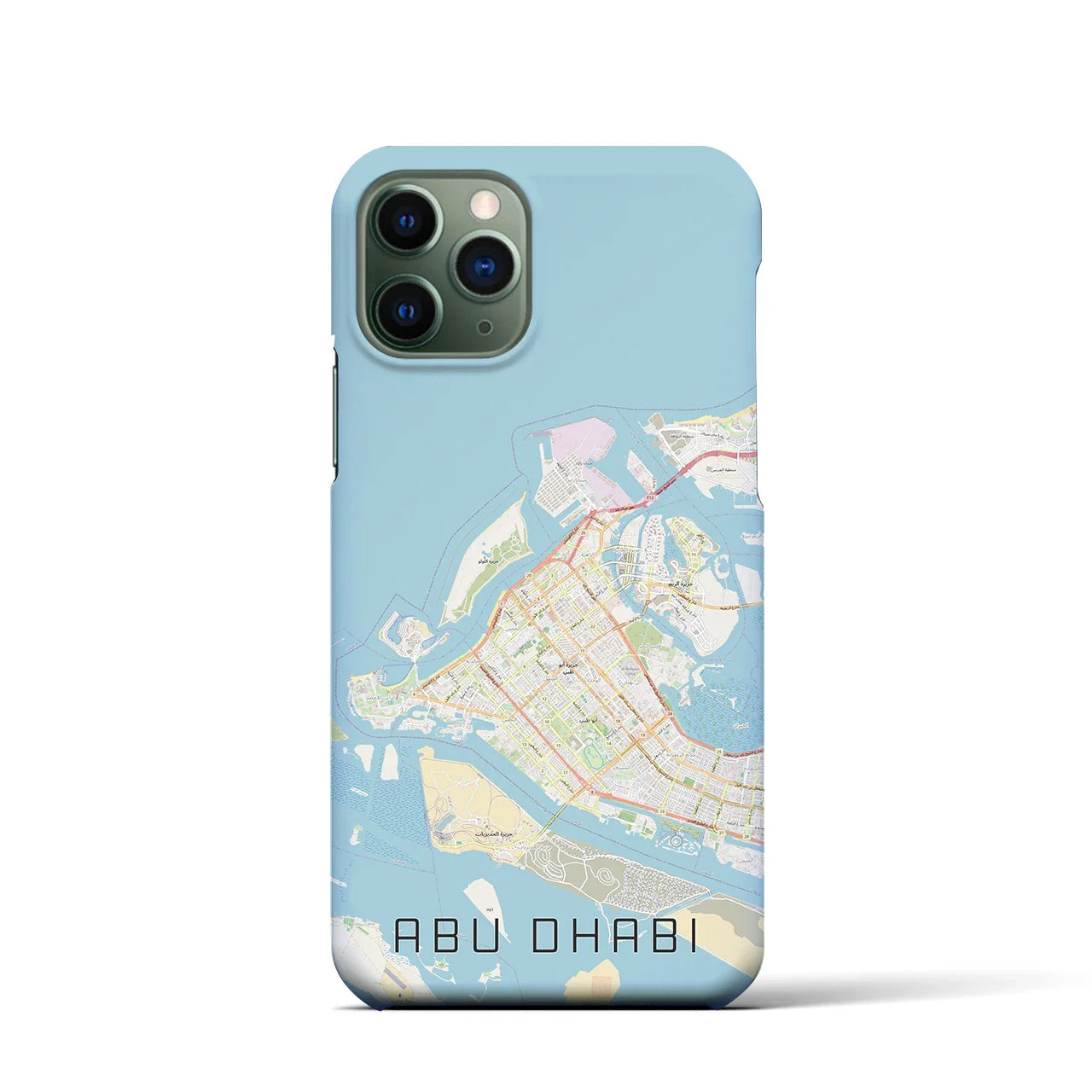 【アブダビ(アラブ首長国連邦)】地図柄iPhoneケース(バックカバータイプ)