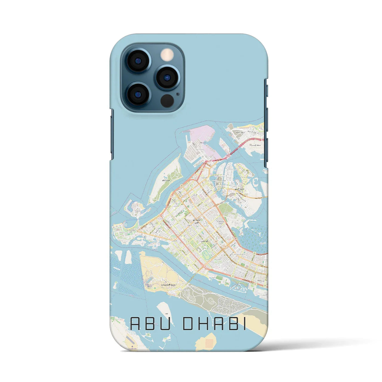 【アブダビ(アラブ首長国連邦)】地図柄iPhoneケース(バックカバータイプ)
