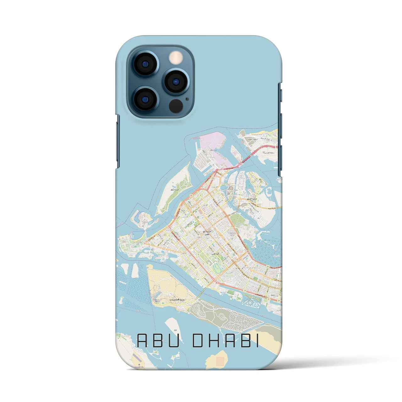【アブダビ(アラブ首長国連邦)】地図柄iPhoneケース(バックカバータイプ)