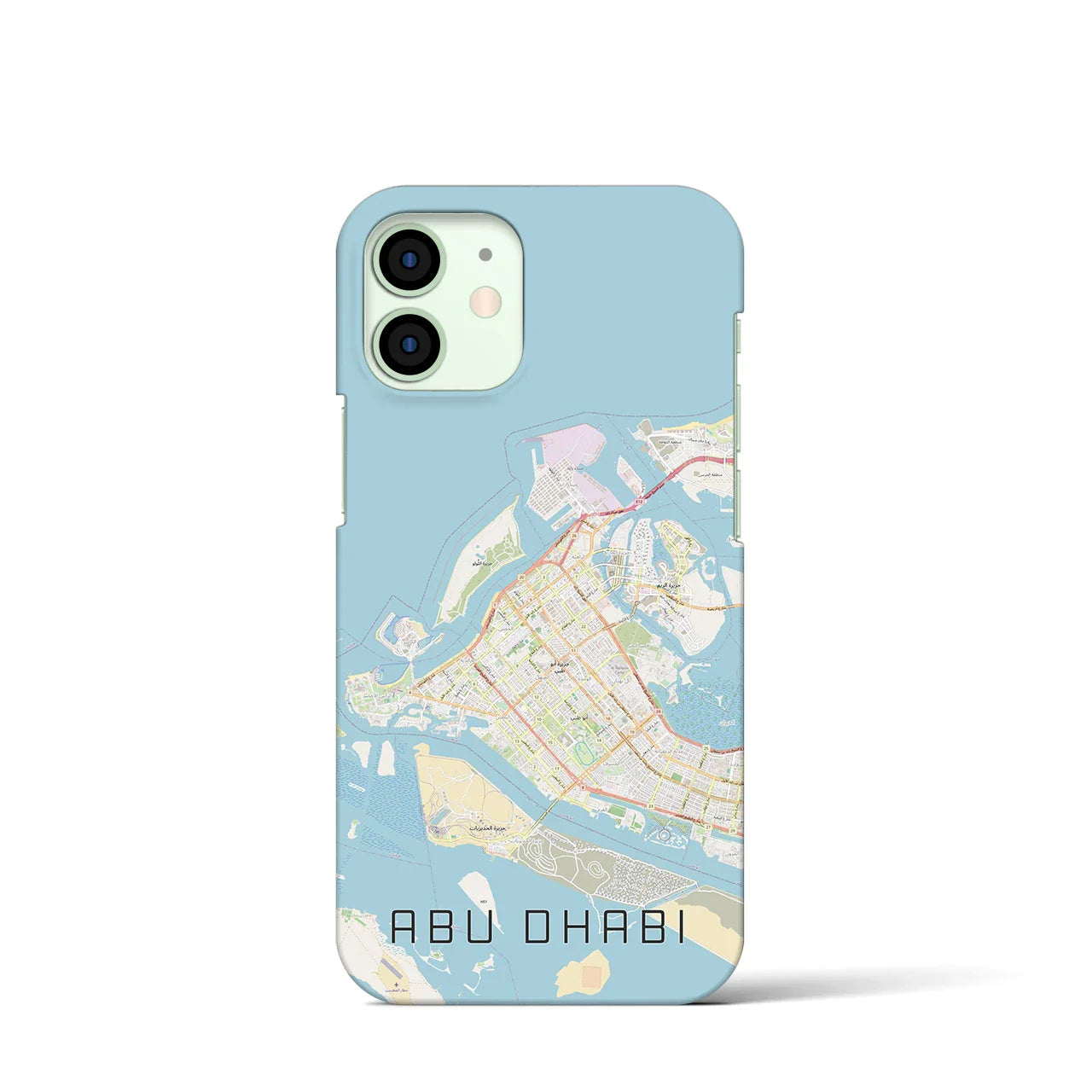 【アブダビ(アラブ首長国連邦)】地図柄iPhoneケース(バックカバータイプ)
