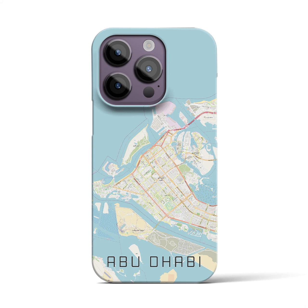 【アブダビ(アラブ首長国連邦)】地図柄iPhoneケース(バックカバータイプ)