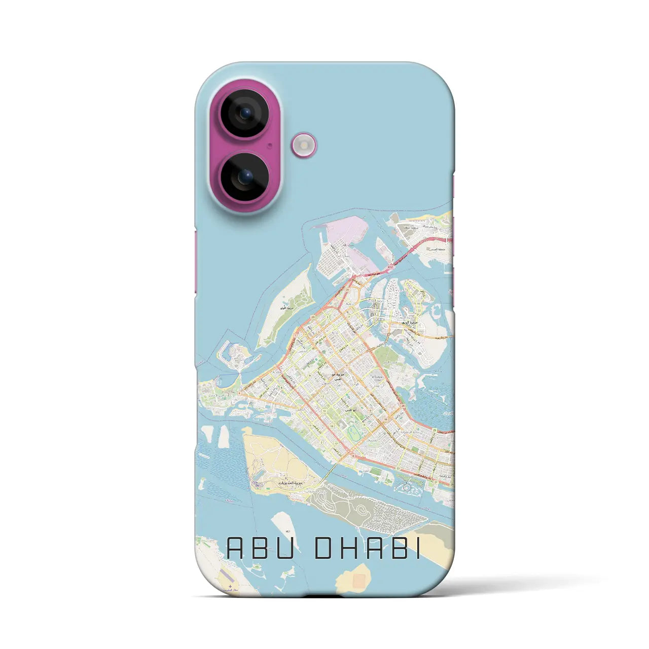 【アブダビ(アラブ首長国連邦)】地図柄iPhoneケース(バックカバータイプ)