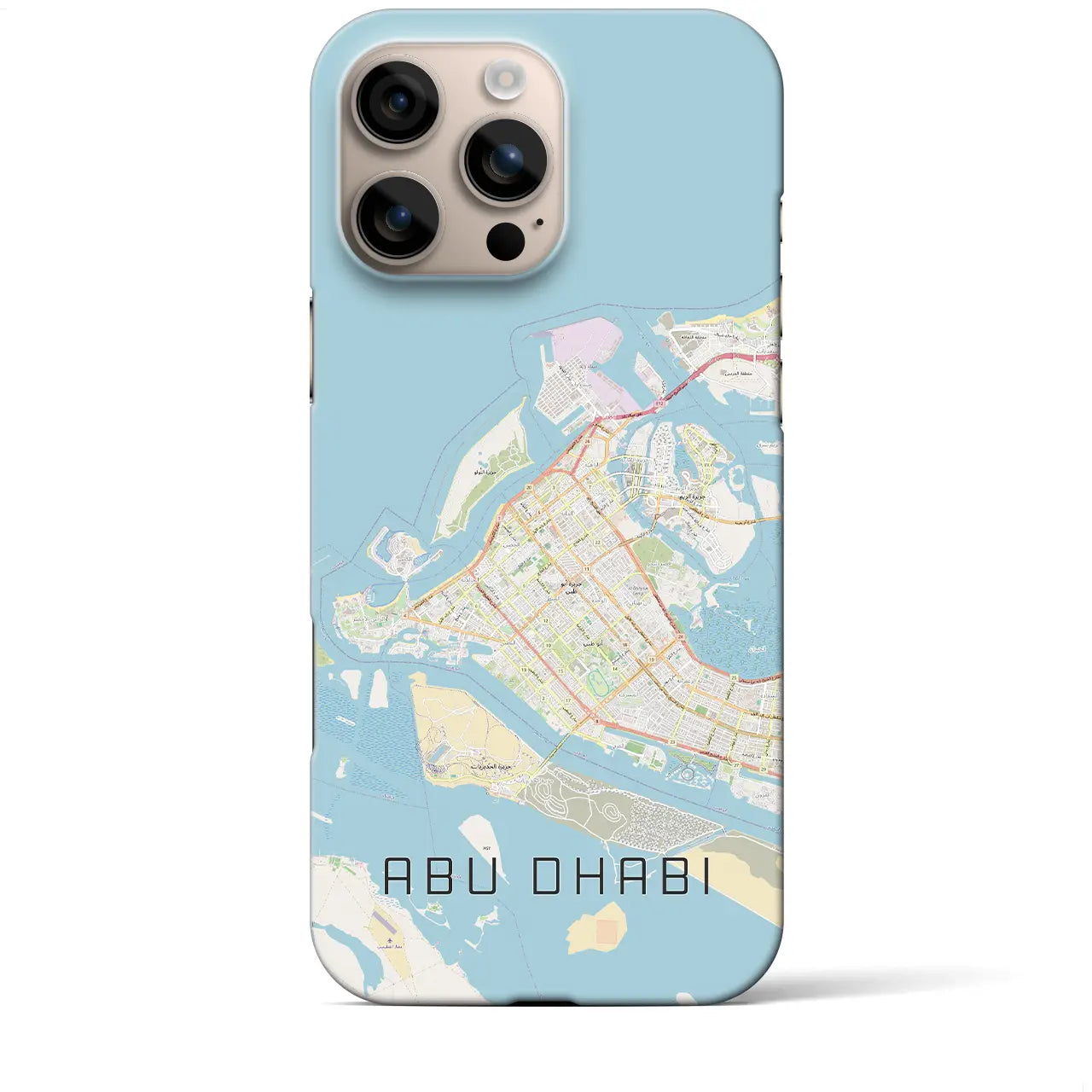 【アブダビ(アラブ首長国連邦)】地図柄iPhoneケース(バックカバータイプ)