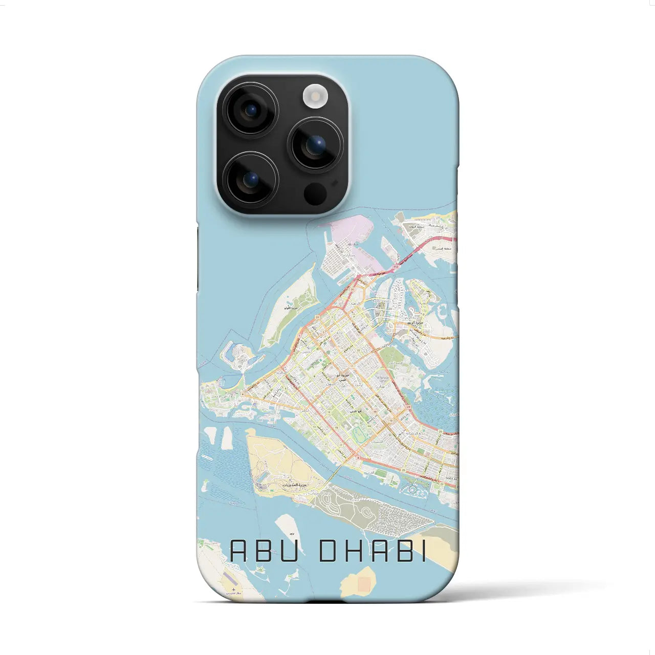 【アブダビ(アラブ首長国連邦)】地図柄iPhoneケース(バックカバータイプ)