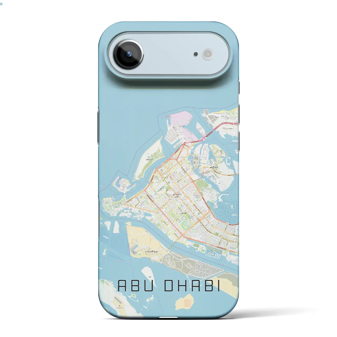 【アブダビ(アラブ首長国連邦)】地図柄iPhoneケース(バックカバータイプ)