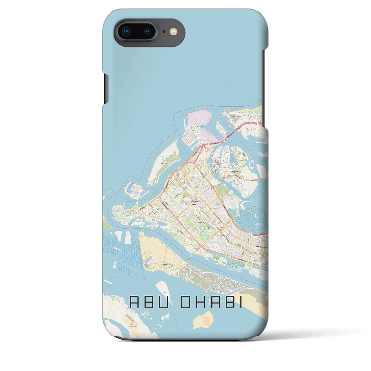 【アブダビ(アラブ首長国連邦)】地図柄iPhoneケース(バックカバータイプ)