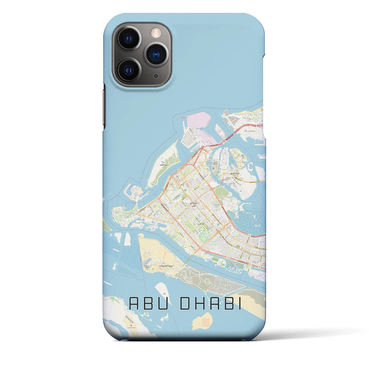 【アブダビ(アラブ首長国連邦)】地図柄iPhoneケース(バックカバータイプ)