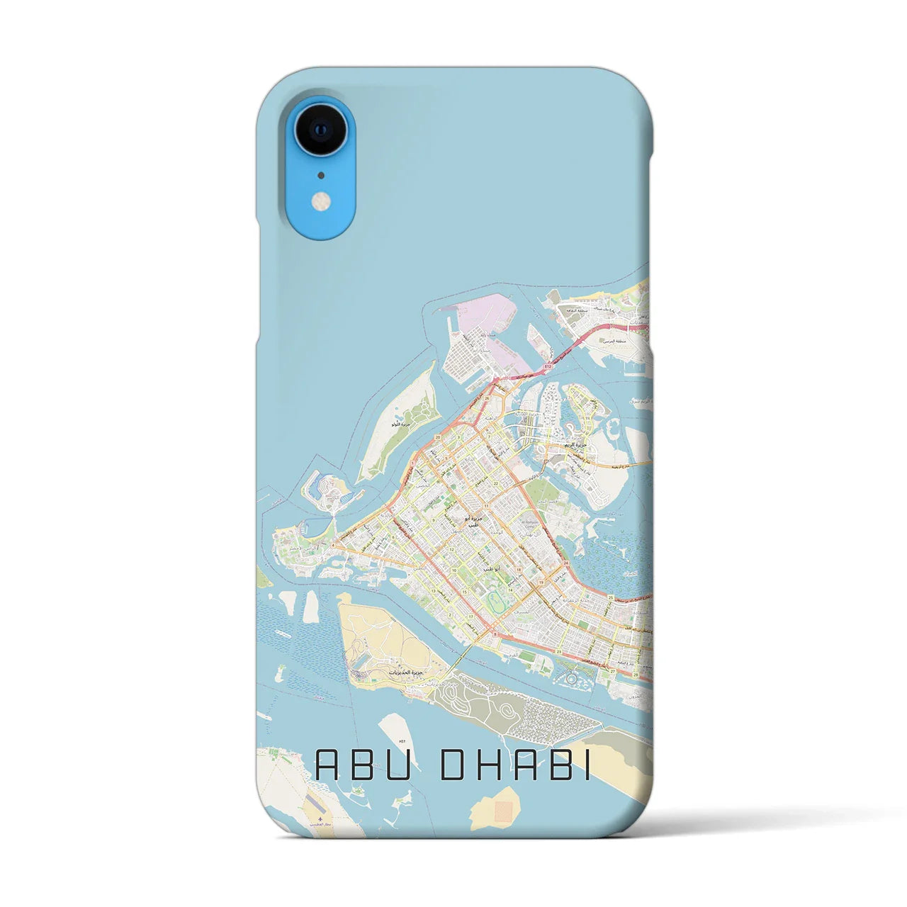 【アブダビ(アラブ首長国連邦)】地図柄iPhoneケース(バックカバータイプ)