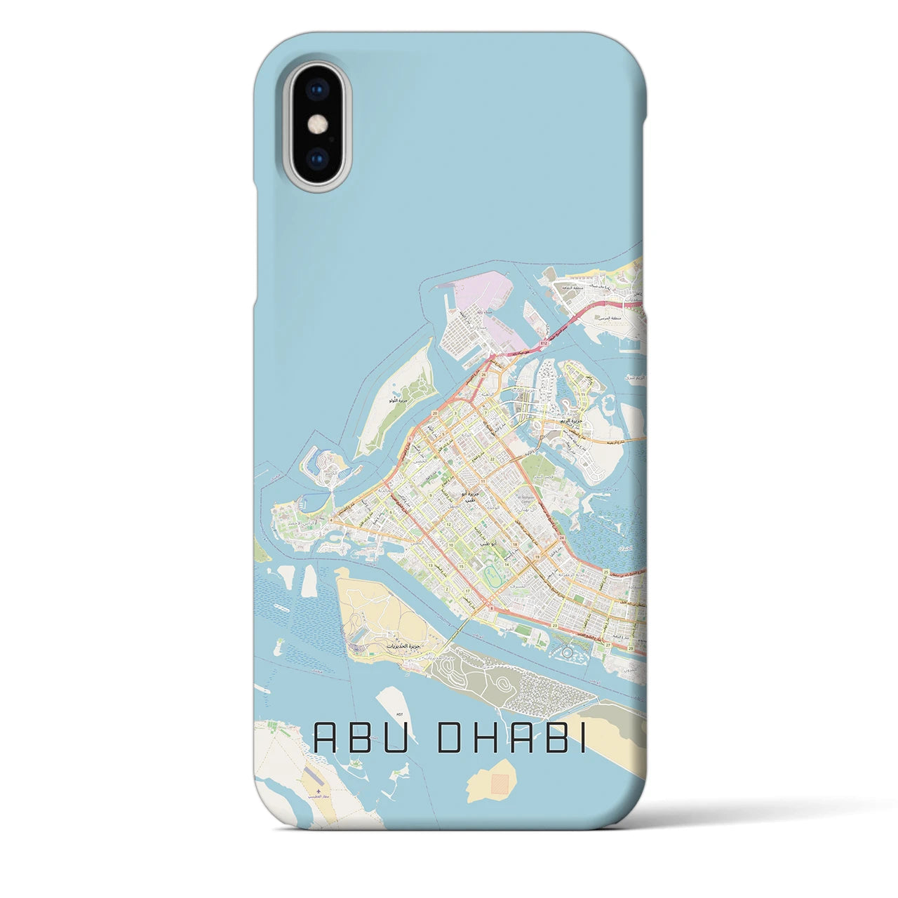 【アブダビ(アラブ首長国連邦)】地図柄iPhoneケース(バックカバータイプ)