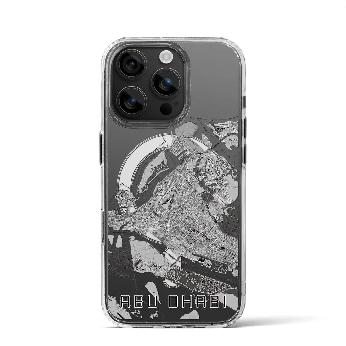 【アブダビ(アラブ首長国連邦)】地図柄iPhoneケース(MagSafeタイプ)